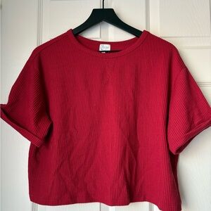 Blue Rain Vibrant Red Short Sleeve Tee